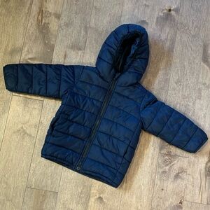 The Children's Place Blue Quilted Puffer Jacket with Insulated Hood